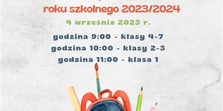 Rozpoczęcie roku szkolnego 2023 / 2024 👩‍🎓 👨‍🎓